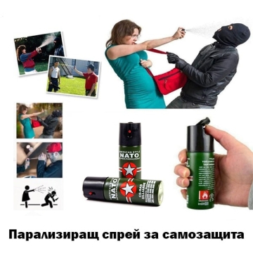 Лютив спрей за самозащита НАТО 60 мл – CS газ, против хора и кучета  