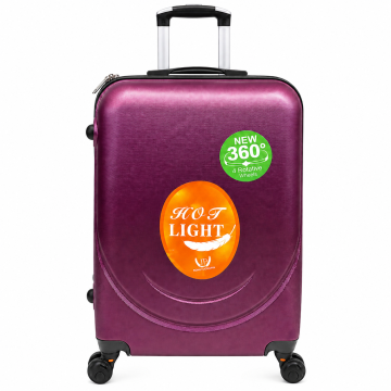 Куфар Perfect line 65x45x28 см ABS с разширител  5 см  , 4 колела 360° Бордо