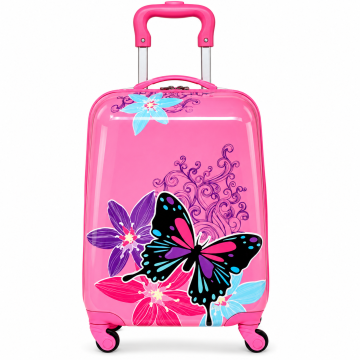 Детски куфар за ръчен багаж 46x30x21 см с 4 колела 360°