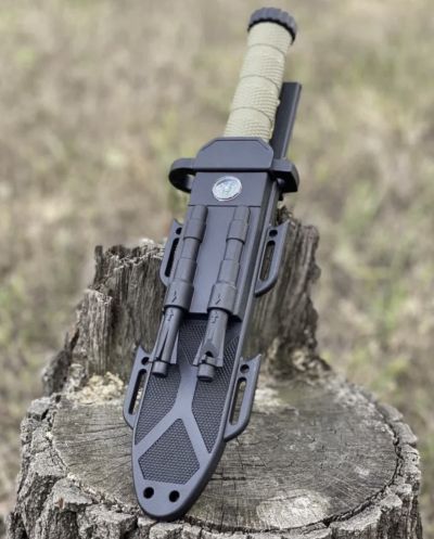 Тактически Нож + Компас + Кремък + Точило Байонет CS GO M9 USA: Идеалният Инструмент за Лов и Къмпинг