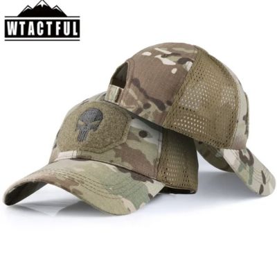 Тактическа шапка с козирка и дишаща мрежа от зад Punisher skull Tactical Multicam перфектен избор за лов стрелба