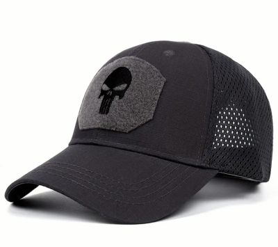 Тактическа шапка с козирка и дишаща мрежа от зад Punisher skull Tactical Multicam перфектен избор за лов стрелба