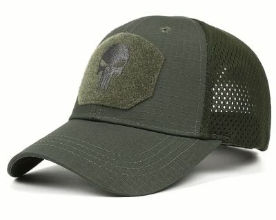 Тактическа шапка с козирка и дишаща мрежа от зад Punisher skull Tactical Multicam перфектен избор за лов стрелба
