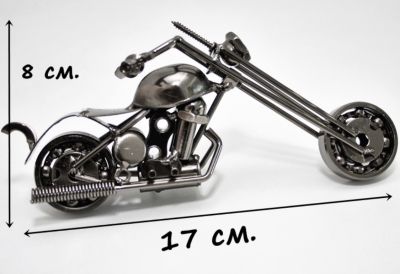 Harley Davidson ретро мотор с атрактивен дизайн от метални части сувенир