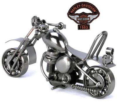 Harley Davidson ретро мотор с атрактивен дизайн от метални части сувенир