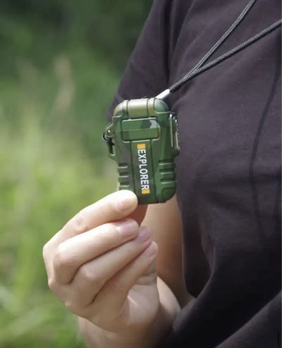 Запалка ветроустойчива Explorer водоустойчива без пламък импулсна USB зареждане
