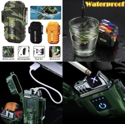 Запалка ветроустойчива Explorer водоустойчива без пламък импулсна USB зареждане