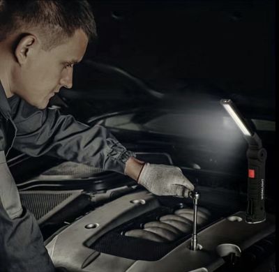 Акумулаторна LED работна диодна лампа с магнит и USB зареждане