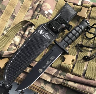 Тактически нож Columbia BLACK TACTICAL за самозащита лов на открито 30,5см