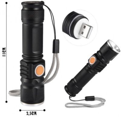 Мощен акумулаторен LED фенер USB зареждане - Енергоспестяващ | За Къмпинг и Туризъм