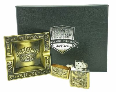 Луксозен мъжки подаръчен комплект Jack Daniels 2 в 1 от метал с релефни букви – Стил и елегантност