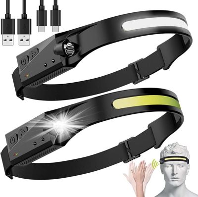 Акумулаторен LED челник с лента – водоустойчив, с USB зареждане и мощен фенер за максимална видимост