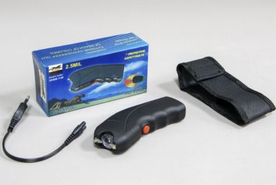 Електрошок мощен с LED фенер за самозащита компактен (USB)