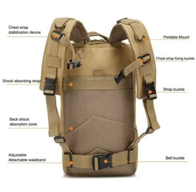  Тактическа Раница 30L: Военна Molle, Водоустойчива (Survival)