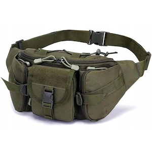 Тактическа чанта за кръст водоустойчива 700D – 35×17×14 см, 5 джоба 