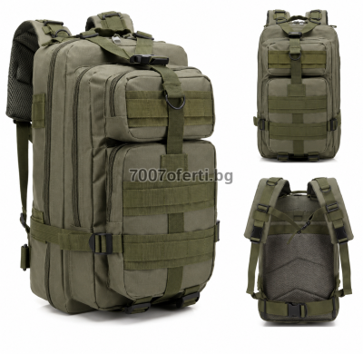 Тактическа раница 30L с MOLLE система за къмпинг и Survival