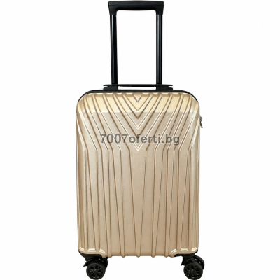 Куфар за ръчен багаж ABS 53x35x20 см – spinner, сваляеми колела златист 