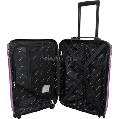 Куфар за ръчен багаж ABS 53x35x20 см – spinner, сваляеми колела златист 